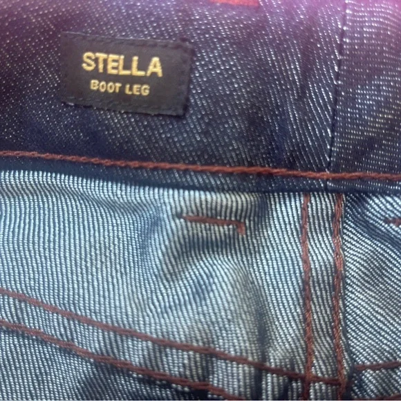 METALLIC BLUE SHINY JEANS BY EXPRESS MODEL STELLA NWT SIZE 0 - Picture 15 of 16